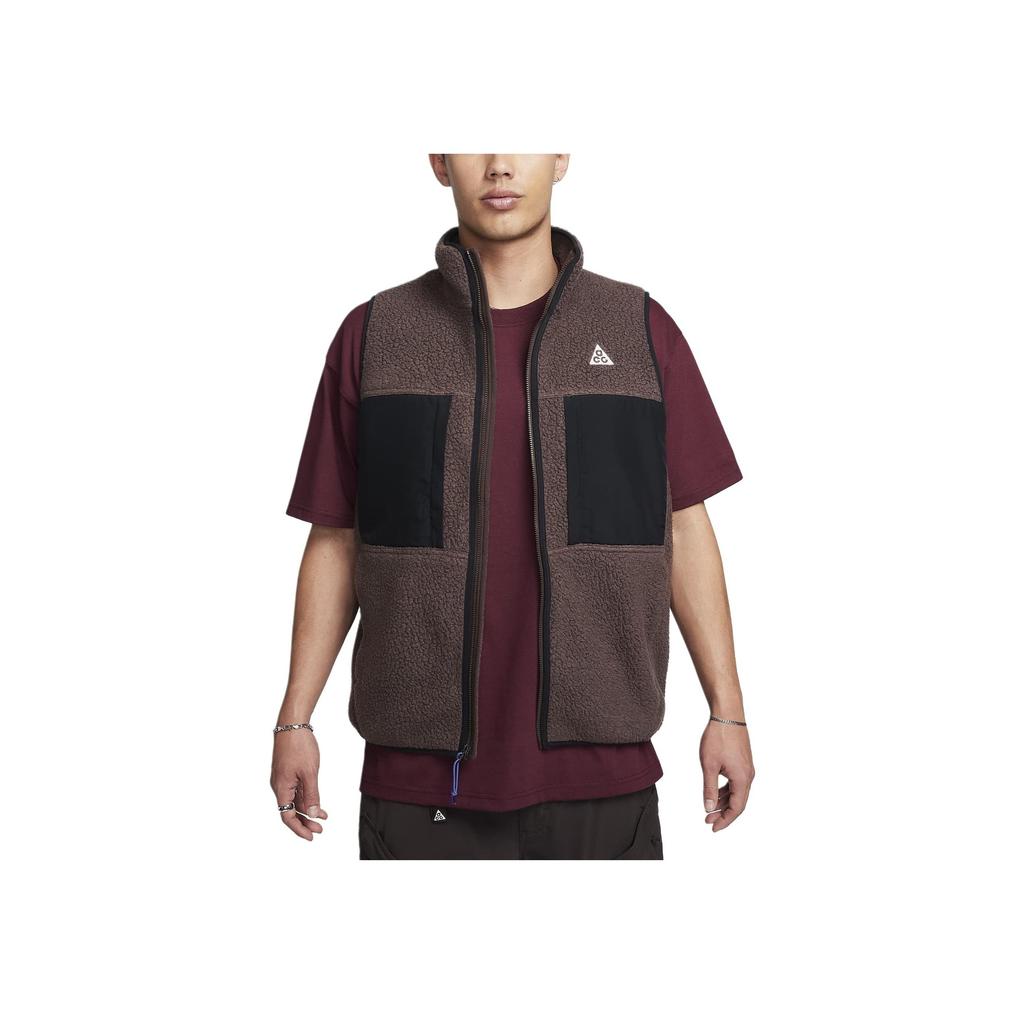 Nike ACG Color Block Stand Collar Zip Casual Vest Men vests Baroque-Brown FN2449-237