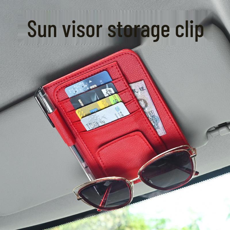 Car Sun Visor Multifunctional Document and Glasses Clip Holder