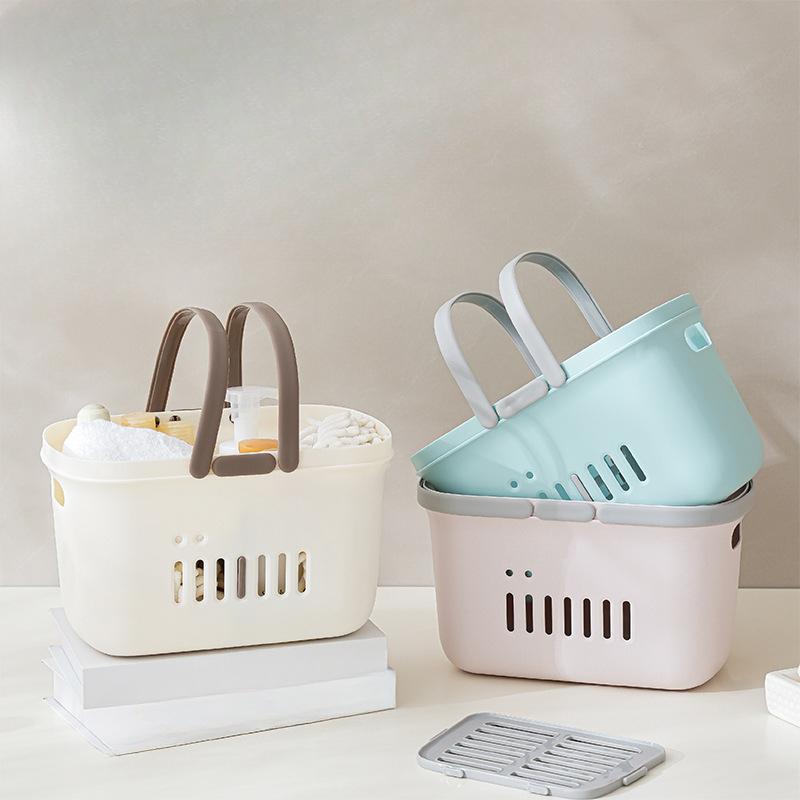 Bathroom Storage Wonder: Hand-held Hollowed-out Bath Basket, Dormitory Shower Basket, Shampoo and Toiletries Basket