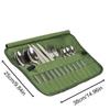 Cuisine Storage Bag Travel Cutlery Bag Portable Tableware Storage Cooking Utensil Organizer Multi-function Pouch For Camping