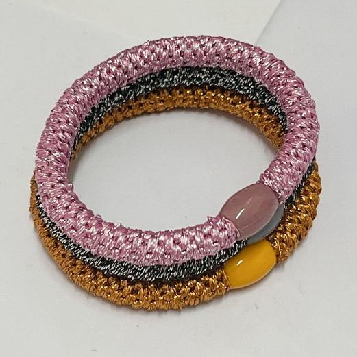 3 Stück/Set Damen Mode Golddraht Haargummis Elastische Spiralhaargummis Für Mädchen Haarspangen Scrunchie-Accessoires Knekkies