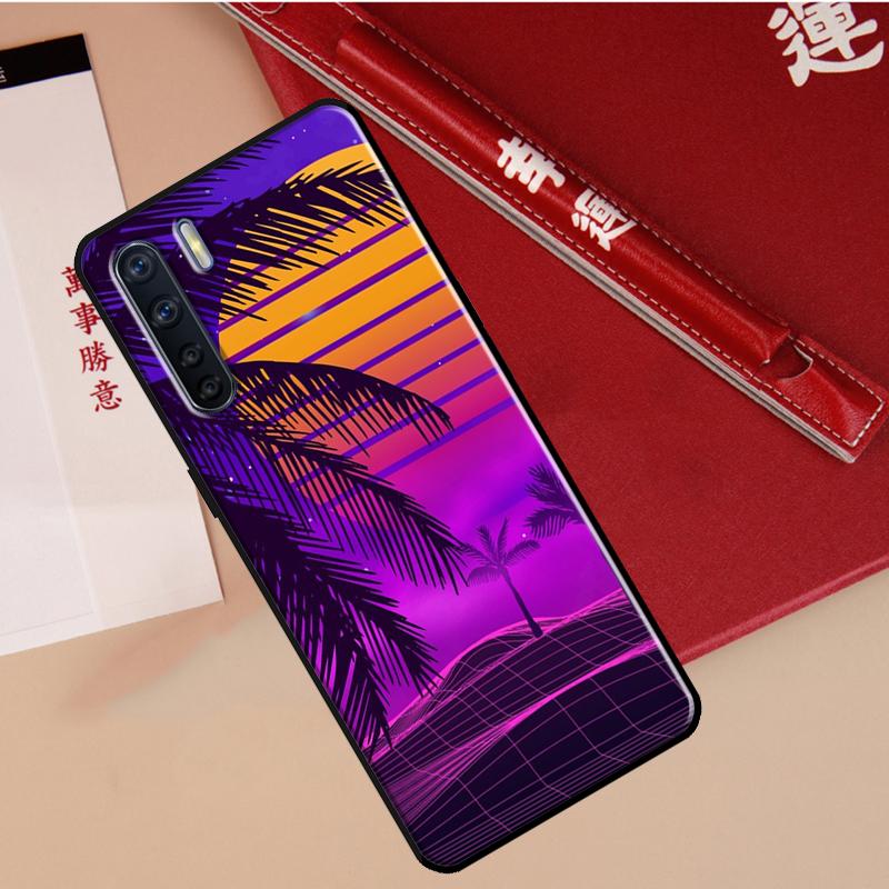 Synthwave Retro 80er Neon Hülle Für Oppo A40 A78 A54 A74 A94 A17 A57 A77 A76 A16 A96 A18 A60 A80 A38 A58 A98 A15 A5 Pro
