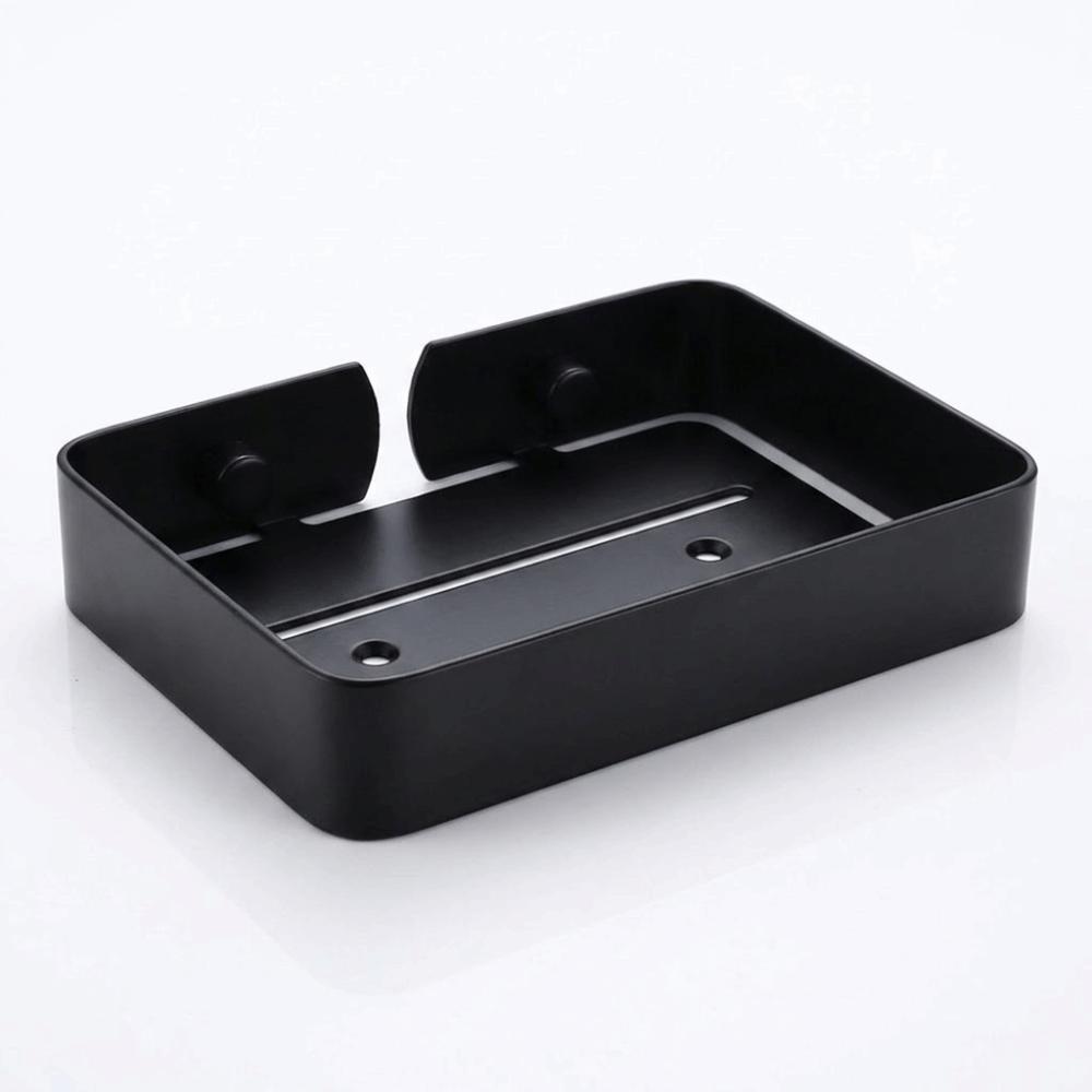 

304 Stainless Steel Stainless Steel Soap Holder White Black Colors Soap Drain Rack Bathroom Use чорний