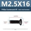Yigu Uhlíková ocel Černý nikl Kalené KM Šrouby s plochou hlavou Phillips M2-M4 pro elektroniku