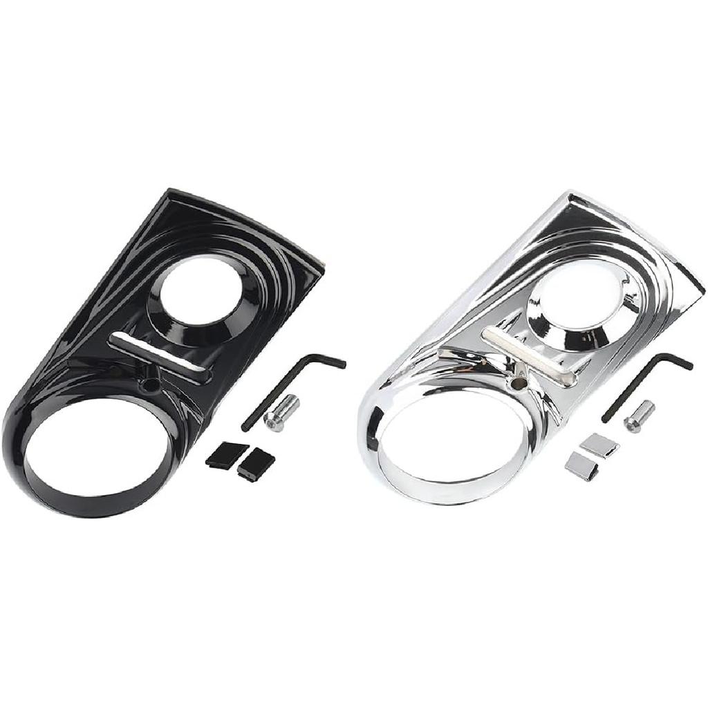 Copertura Pannello Strumenti Moto Trim Compatibile con Harley Davidson Dyna Softail Nera