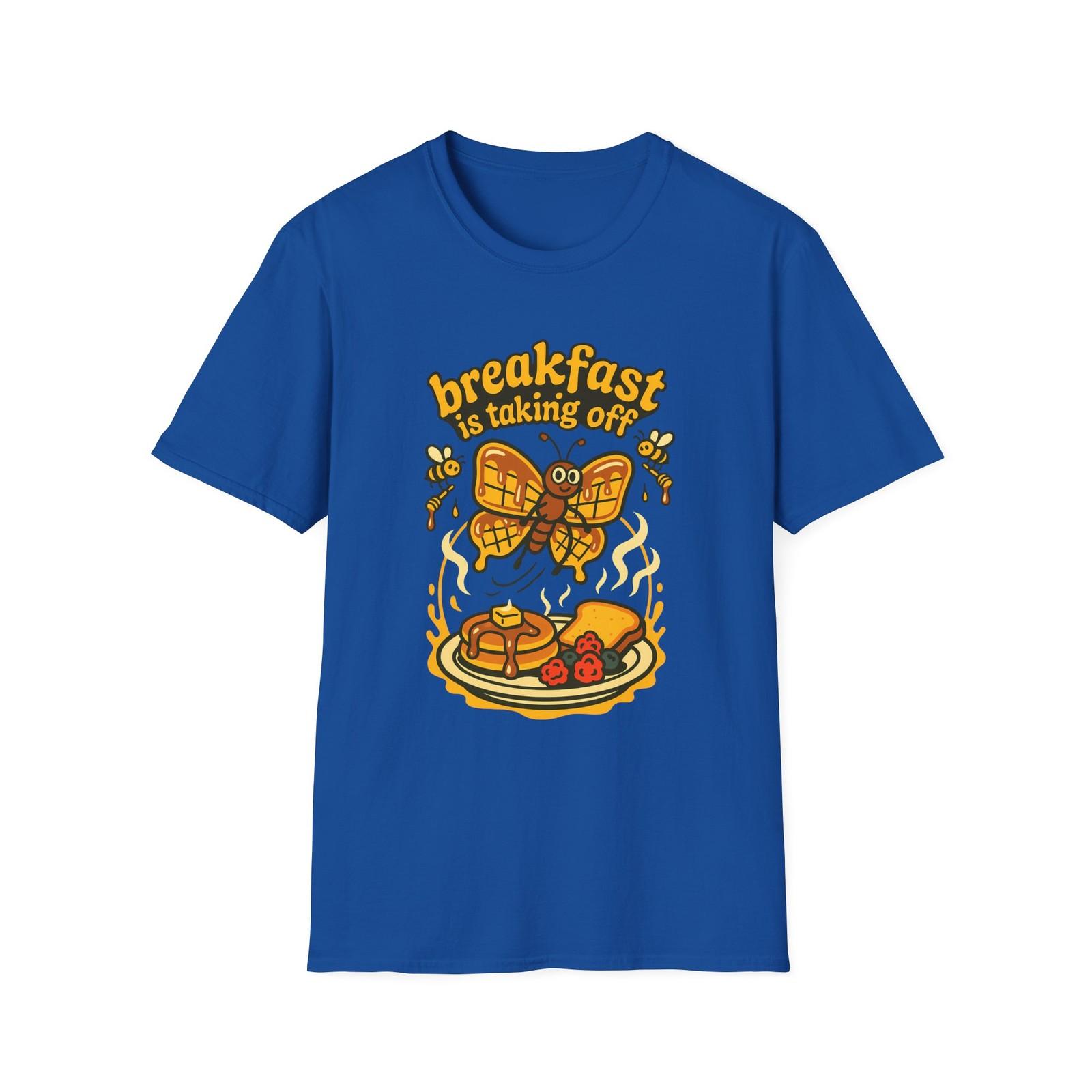 Unisex Softstyle T-Shirt Mens Womens Tees Top Waffle Butterfly Breakfast Surreal Cartoon Gift 3XL