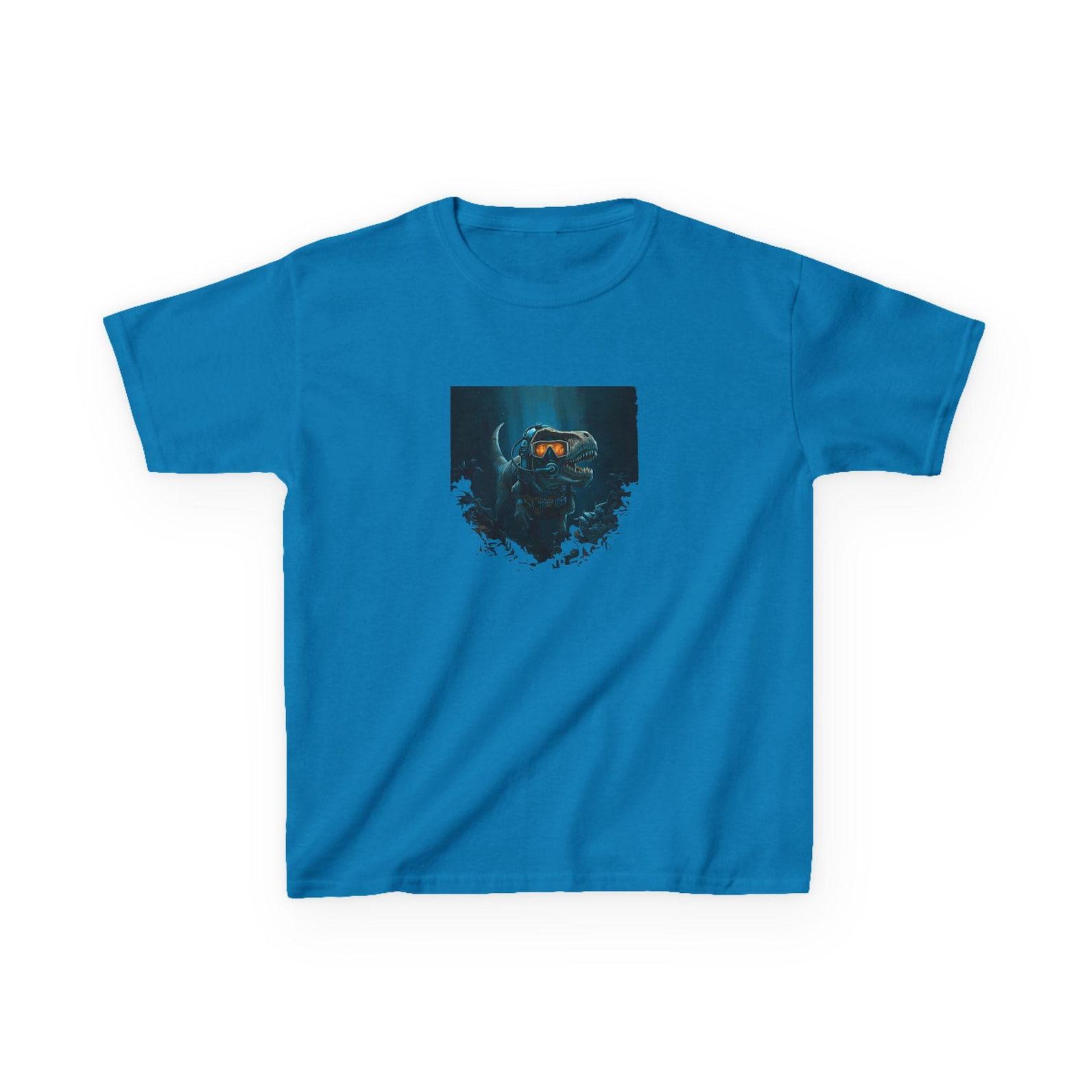 Deep Sea Diver Kids T-Shirt | Ocean Submarine Illustration 100