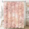 Vintage Pink White Floral Printed Shower Curtain Home Decor Bathroom Accessories Modern Waterproof Fabric 180x240cm