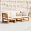 3 Piece Garden Lounge Set with Cushions Solid Acacia Wood