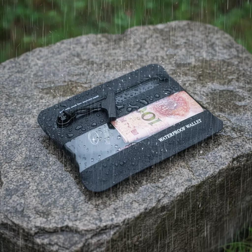 

Multifunction Waterproof Key Coin Card Holder Outdoor Diving Drifting Lightweight Tactical Small Wallet EDC Pouch чорний
