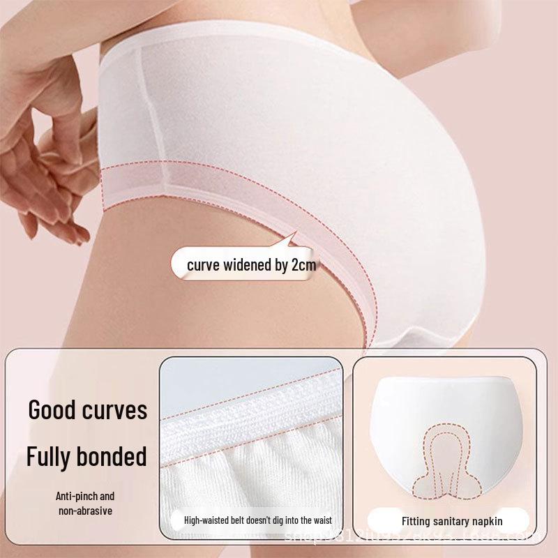 Pure Cotton Sterile Women's Disposable Underwear: Individually Packed, Wash-Free, Portable for Postpartum, Travel, or Daily Use
