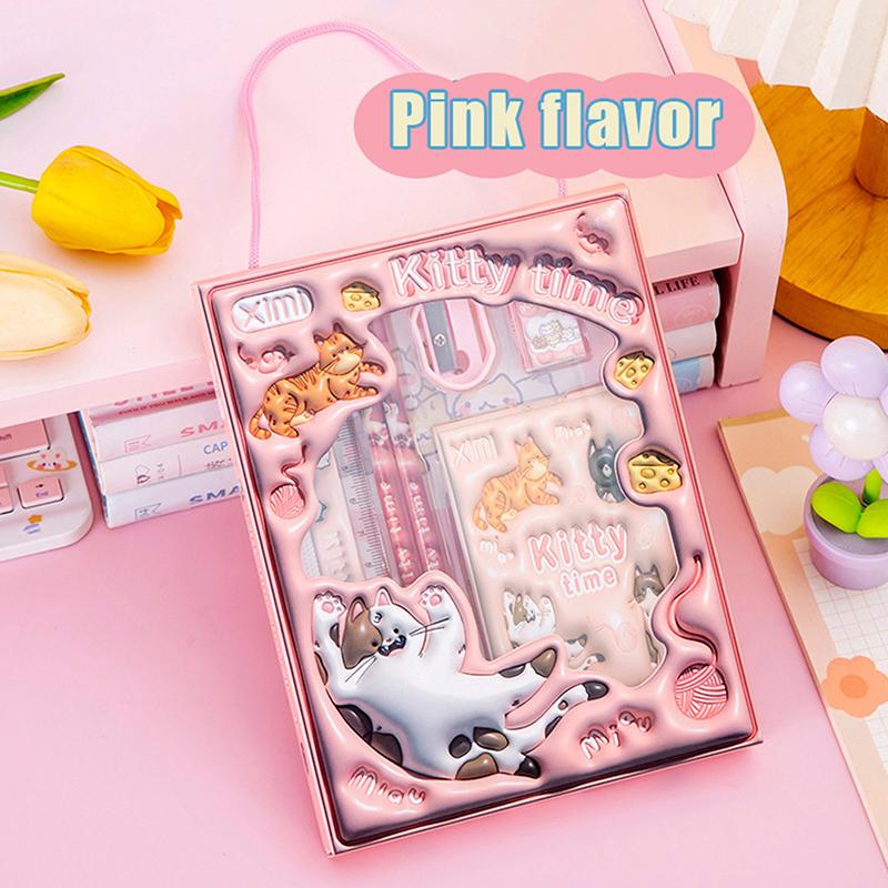 

6 в 1 набор канцелярских товаров для детей начальной школы, подарочная коробка для обучения, карандаши, детский сад, подарок на день рождения, призы, набор канцелярских товаров для учебы