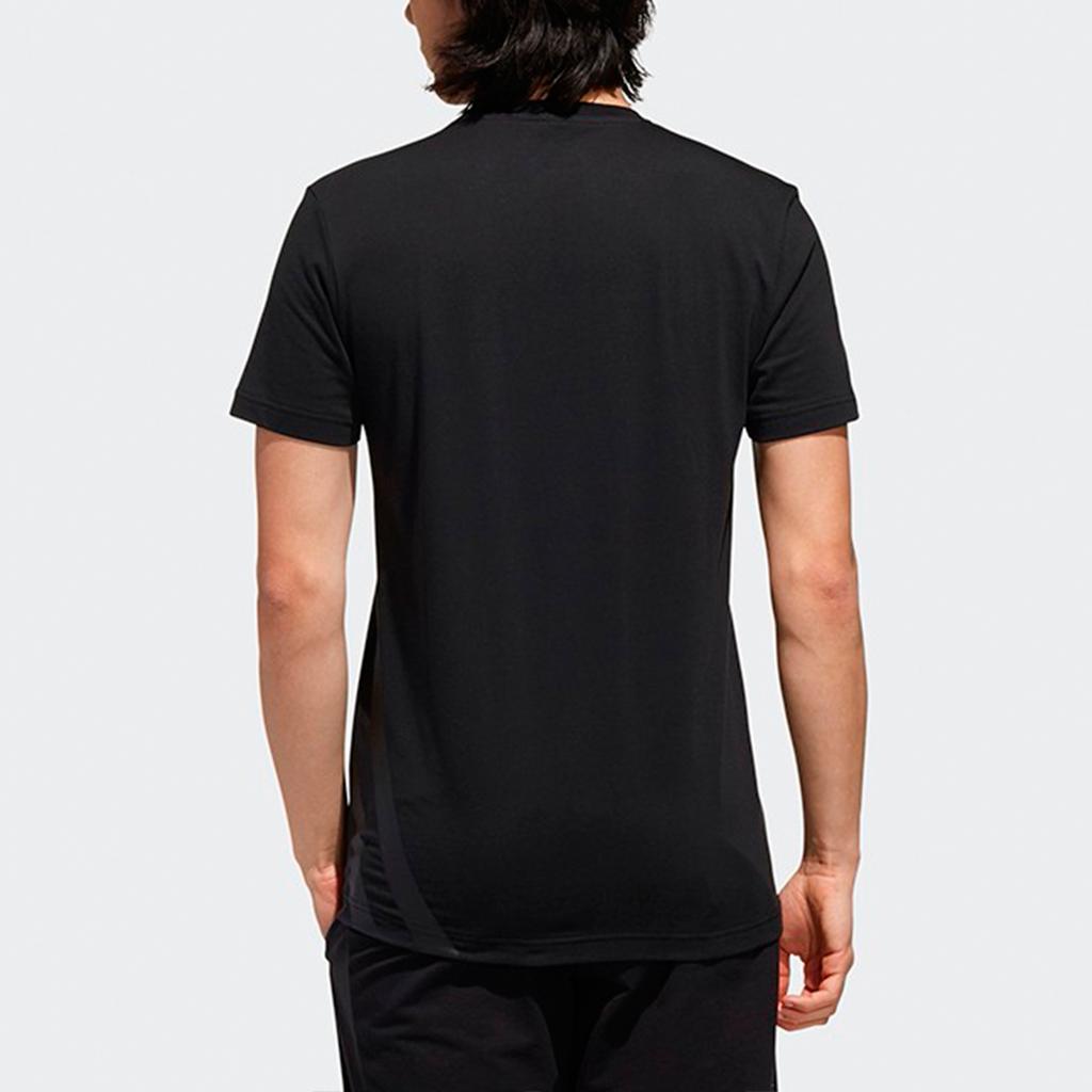 Adidas Neo Stor Logotrykk Strikket Sports T-skjorte Herre Topper Svart EI4513