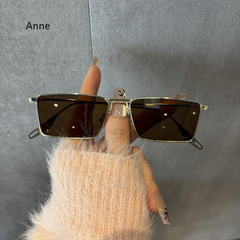 Fashion Luxury  Design Metal Rectangle Frame Sunglasses Women Men Outdoors Drive Trend Glasses Unisex Lentes De Sol UV400