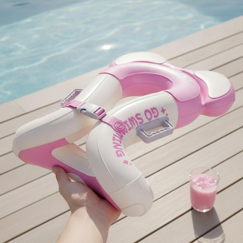 Inflatable Kids Underarm Swim Ring Safety Float Belt Hand Free Swimming Training Floats For Children Pool Beach Water Sports