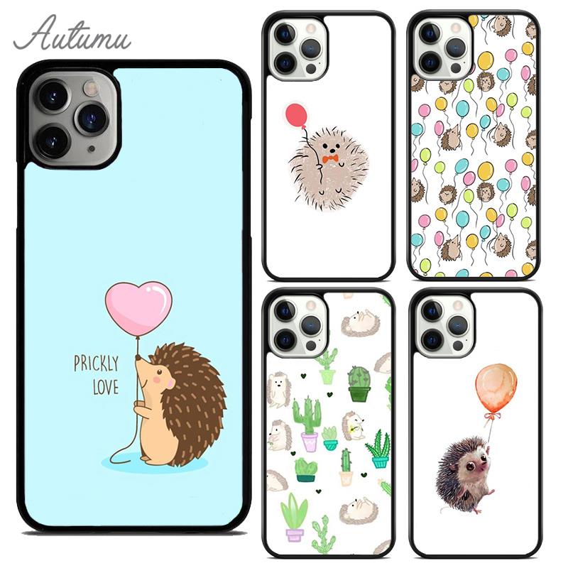 Igel und Ballon Handyhülle für iPhone 17 Air 15 16 16e 11 12 13 14 Pro Max Plus coque Fundas Shell