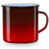 Camping Coffee Mug 10cm Enameled Steel Pot 0.75ml, Travel Picnic, Vintage Red Briebe Ignea