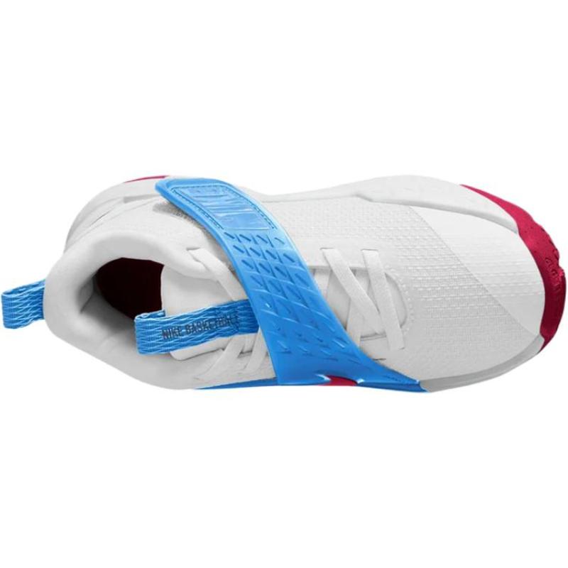 Nike Team Hustle D 12 Odporne na ścieranie Niskie Buty Lifestyle dla Dzieci Białe Niebieskie Czerwone Dzieci w Wieku 3-7 Lat Trampki HF6280-102