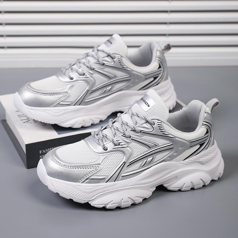 All-Season Women's Sports Shoes, Breathable Women's Sports Shoes, Thick-Sole Height-Increasing Women's Sports Shoes