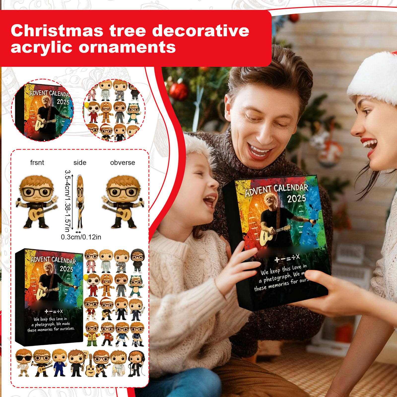 

Advent Calendar Christmas Tree Decoration Acrylic Pendant One Size