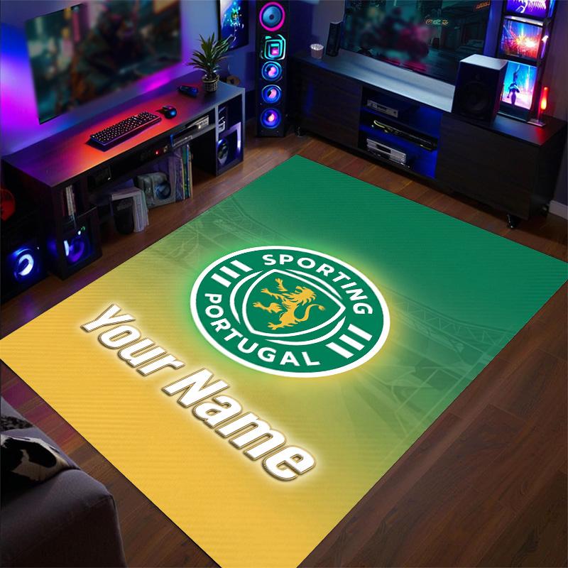 Crystal Velvet Rug Sporting CP Print Custom Name Text Floor Mat Home Decor
