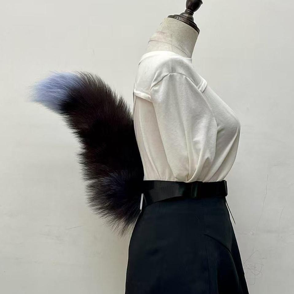 Nouvelle Queue de Renard Pelucheuse Taille Animaux Queue de Renard Accessoires Cosplay Ceinture Réglable Accessoires Anime Queue en Fausse Fourrure Costume