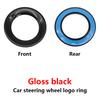 hijk1 ABS Carbon Fiber Pattern Car Logo Steering Wheel Decoration Sticker Accessories For VW R Gti Line Passat Golf 5 6 Polo Scirocco