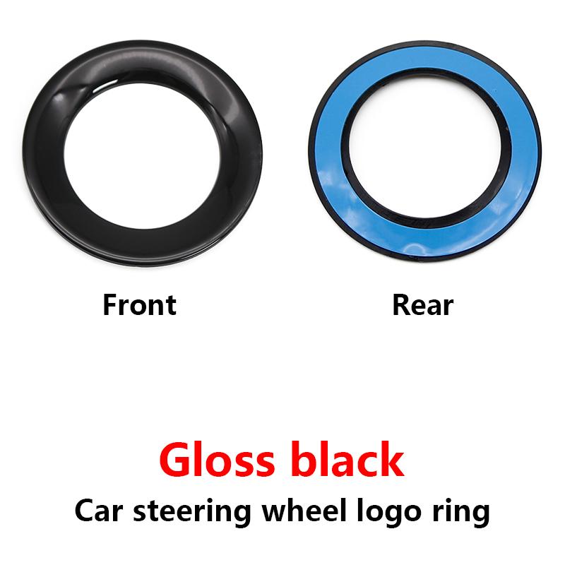 hijk1 ABS Carbon Fiber Pattern Car Logo Steering Wheel Decoration Sticker Accessories For VW R Gti Line Passat Golf 5 6 Polo Scirocco