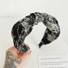 Wide Edge Printed Fabric Hair Accessories Women Cross Headband Simple Hair Hoop Knotted