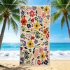 1Pc Floral Garden Celebration Beach Towel, Quick Dry, Multi-Use for Beach Pool Gym Yoga Home Travel, Christmas, Halloween, Xmas Gift M928239