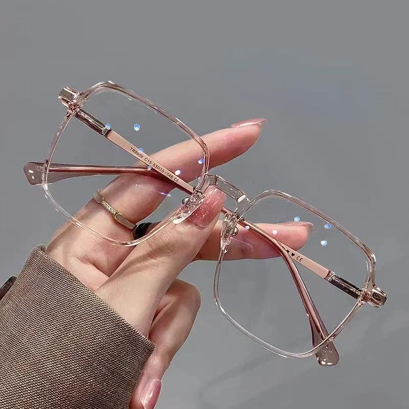 Computer Glasses Anti Radiation Glasses Metal Eyeglass Eyeglasses For Woman Men Anti Blue Light Eyewear