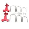Lift Jack Mount 6061 Billet Aluminum Red Anodized Replacement for Polaris Rzr Offroad 1in To 2.5in Square Round Tubes