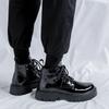 Hight Quality Original Design New Punk Style Patent Leather Boots For Men's Black Hombre Fashion Party Height Increasing Shoes