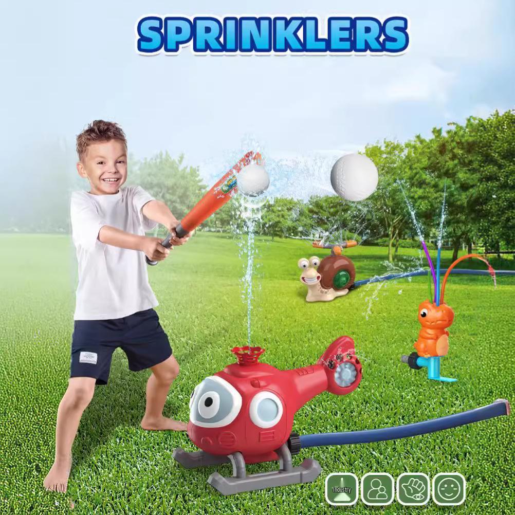 Cartoon Fire Hydrant Lawn Rotating Sprinkler - Automatic Watering & Play Toy