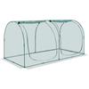Crop Cage, 2.48 X 1.2 X 1.2 M Plant Protection Tent with Zippered Door, Wind-Resistant Tall Crop Cage, Easy To Install, Outdoor Raised Bed Cover with