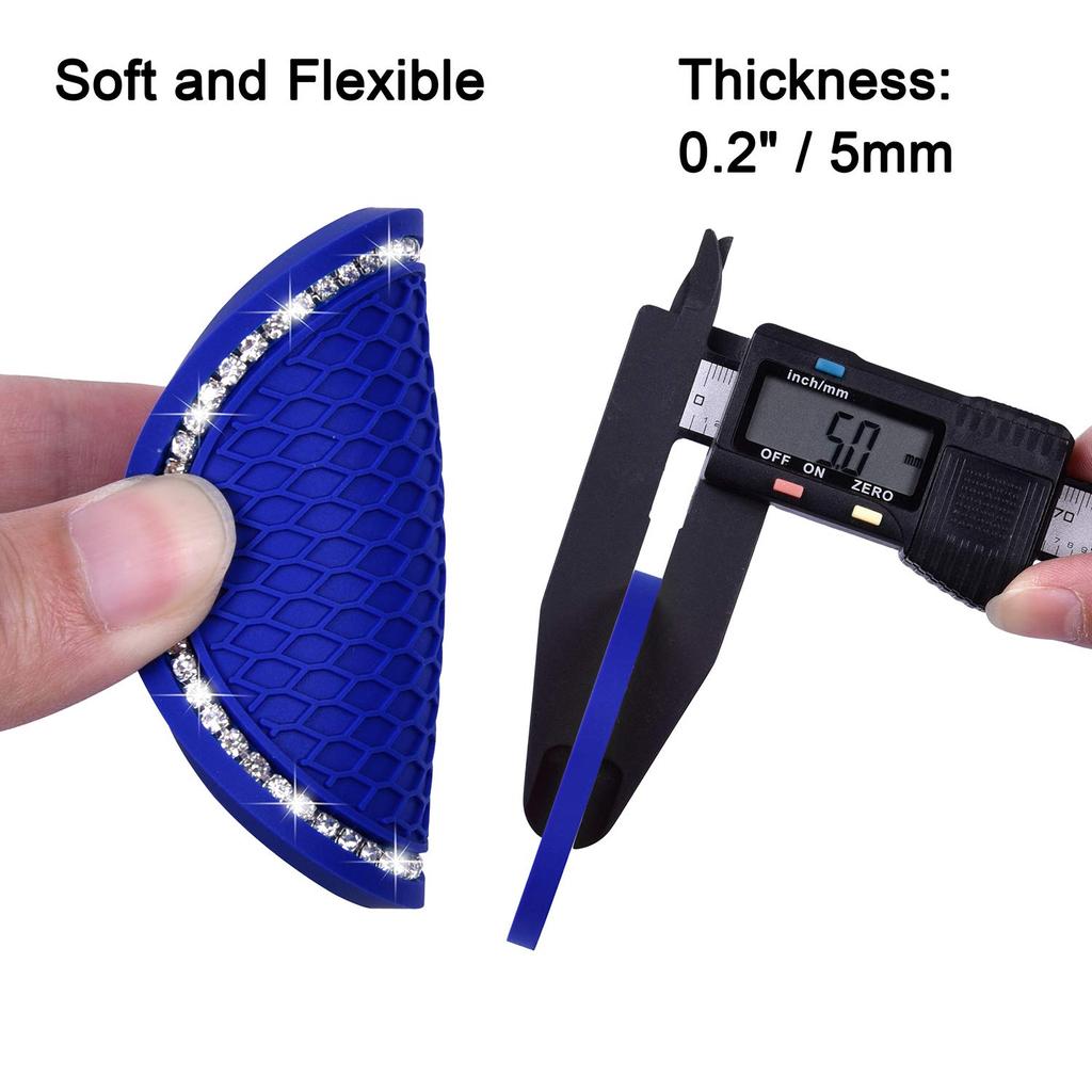 Wisdompro Car Non-Slip Coaster Bling Car Drink Holder Cup Mat Vinyl Anti-Slip Vibration Proof