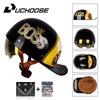 Uchoose Baseballová čepice Helma Motocykl Vintage Retro Helmy Summer Open Face Scooter Cruiser Chopper Gangster DS Muži Ženy Kid