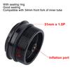   front fork valve nut made of aluminum alloy (approx. 17g), suitable for 34mm inner tube forks, with replaceable valve   +    , suitab