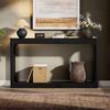 140cm Long, Curved Side Table with Storage, a Two-Tier Storage Table for Behind the Sofa, the Entrance Area, the Hallway and the Foyer. Black