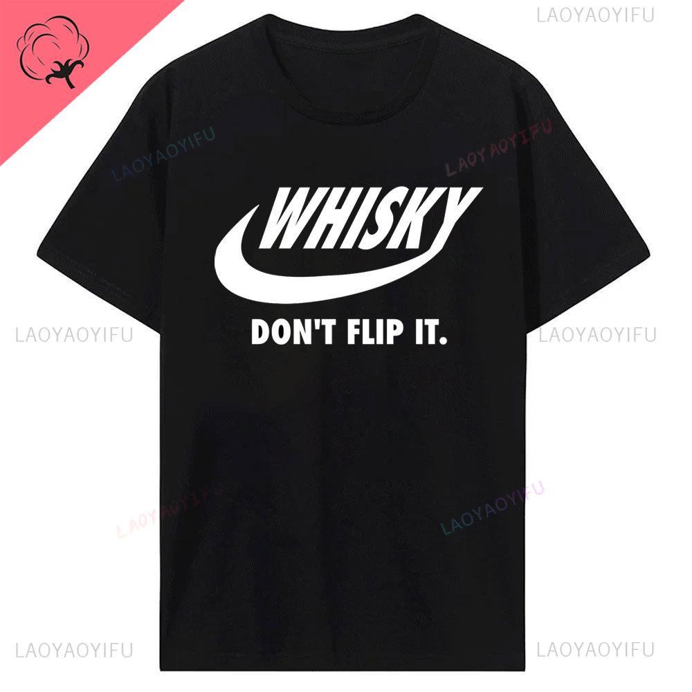 Sommer Heißer Verkauf Neuheit Trinken Whisky T Hemd Unisex Lustige Kurzarm Mode Hip Hop Baumwolle Crewneck Whisky Druck Unisex T-Shirt