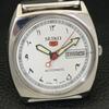 AUTOMATIC 6309A VINTAGE SEIKO 5 JAPAN MENS ARABIC WHITE DIAL WATCH A701670-5