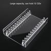 Acrylic CDs Holder with Cascading Desktop CDs Organizers Stores 12 CDs for Efficient Media Storage
