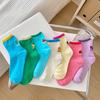 Fruit Embroidery Socks, Women's Mid-calf Socks, Trendy Pure Cotton Japanese-style Cute Sports Student Dopamine Summer Long Socks