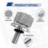 Edelstahl Motorrad Sitzbolzen-Kit, 1/4-20 Gewinde Kotflügel Sitzmutter-Kit Kompatibel mit Harley Davidson 1996-2024, Silber