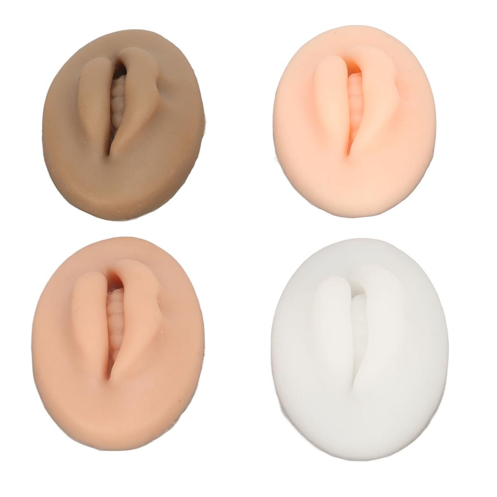 4 szt. Silikonowy model ust Jasny Ciemny Czarny Przezroczysty Kolor Miękkie Elastyczne 3D Silikonowe Usta do Tatuażu Praktyczne