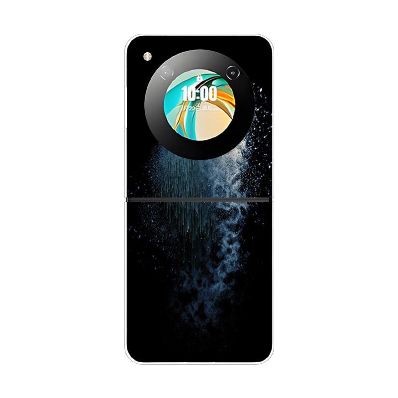 Etui For ZTE Nubia Flip NX724J Modne Malowane Przezroczyste Twarde PC Składane Pokrowiec For ZTE Libero Flip Przezroczyste Etui Funda