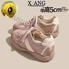 Inner Heightening Women's Shoes Leather Soft Sole Breathable Spring and Summer New Casual Sports Shoes