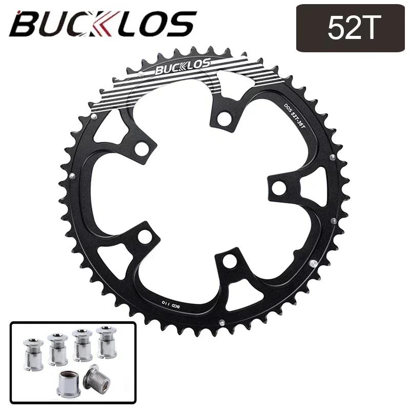 BUCKLOS Bike Chainring 110BCD Road Bicycle Crown Double Road Chainwheel 34T/50T 36/52T 39T/53T for 8/9/10/11 Speed Crankset