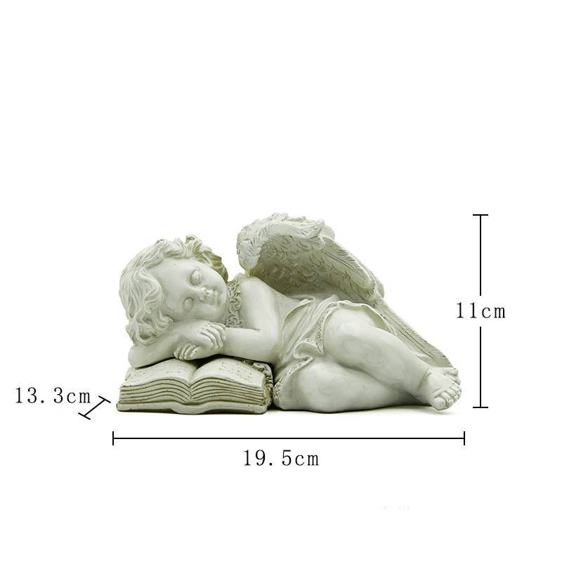 Resin Angel Garden Decor With Geometric Wings For Outdoor Courtyards Sleep Angel
