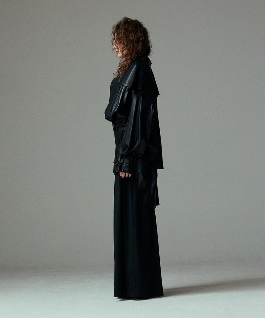 Meuameu Layered Pin Tuck Slacks